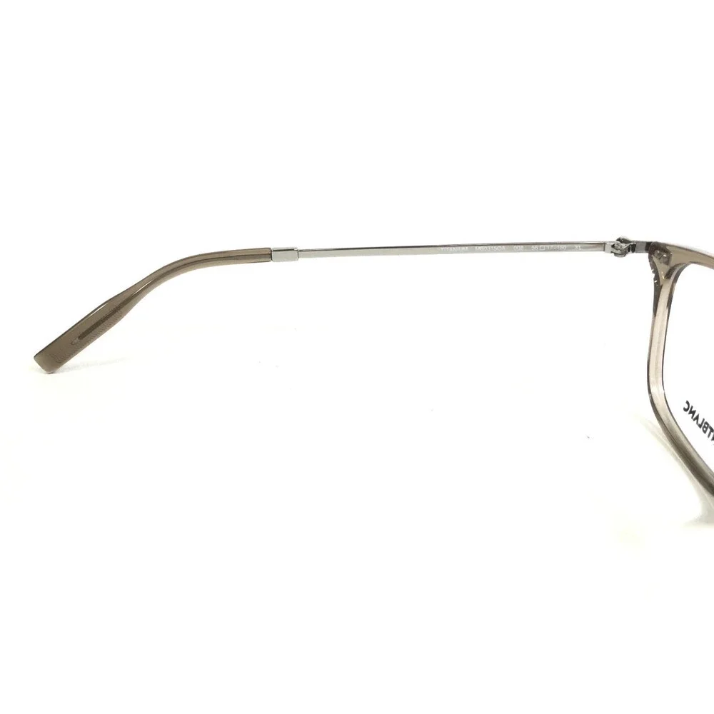 Montblanc Eyeglasses Frame MB0315OA 008 Clear Brown Silver Asian Fit 56-17-150